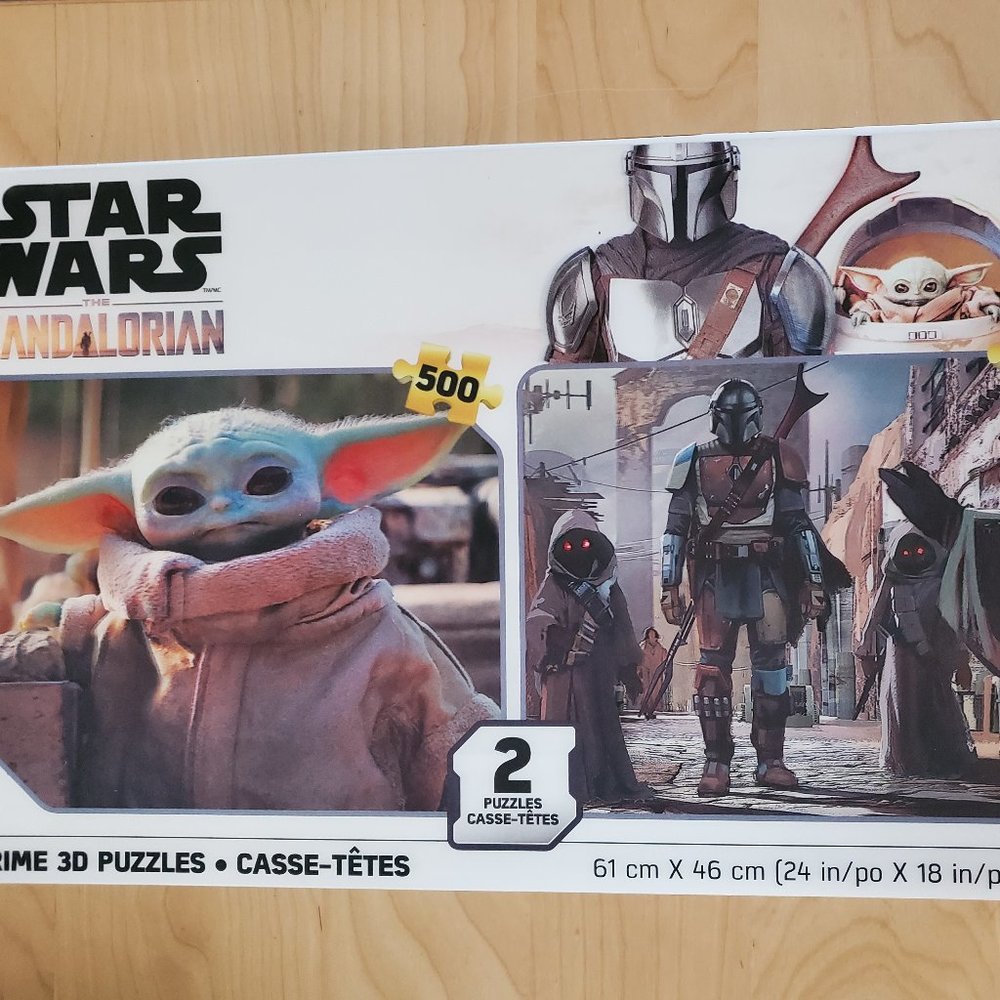 Star Wars The Mandalorian & Grogu The Child 2 3D Puzzles 24 x 18 New sealed